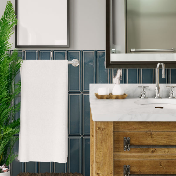 Maze Blue Chinois Bevelled Edge Wall Tile