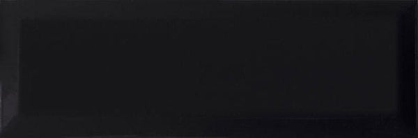 Metro Black Bevelled Edge Wall Tile - SAMPLE
