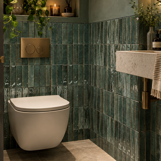 Realm Emerald Green Slim Brick Wall Tile
