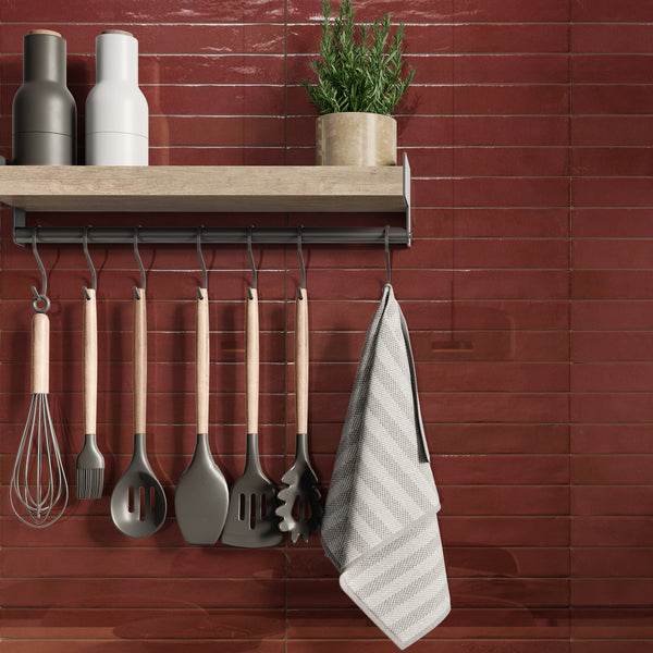 Palette Red Slim Brick Wall Tile