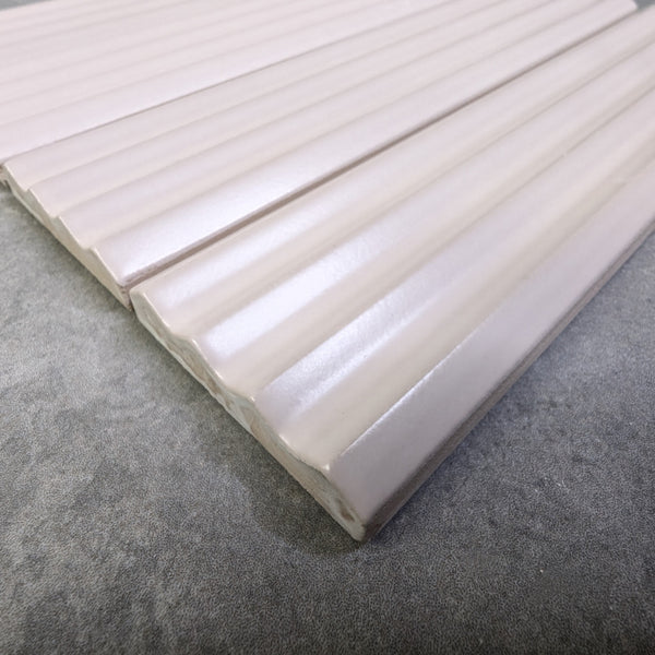 Orbit Pink Fluted Pointed Wall Tile
