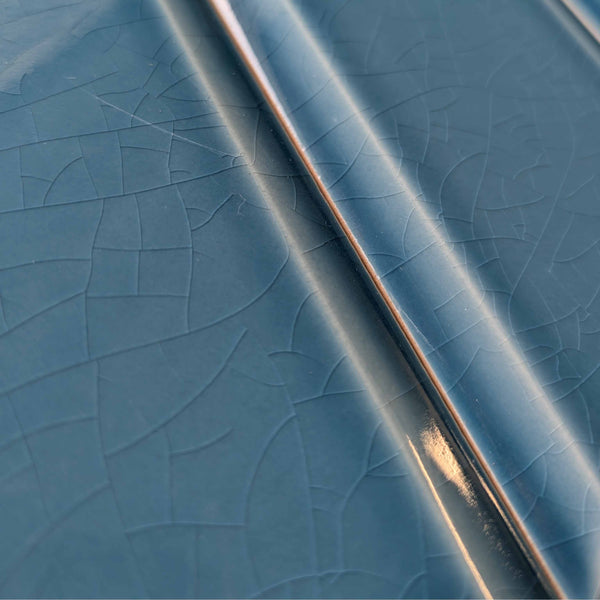 Maze Blue Chinois Bevelled Edge Wall Tile