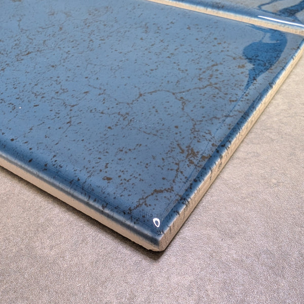 Splash Blue Ceramic Brick Shape Wall Tile