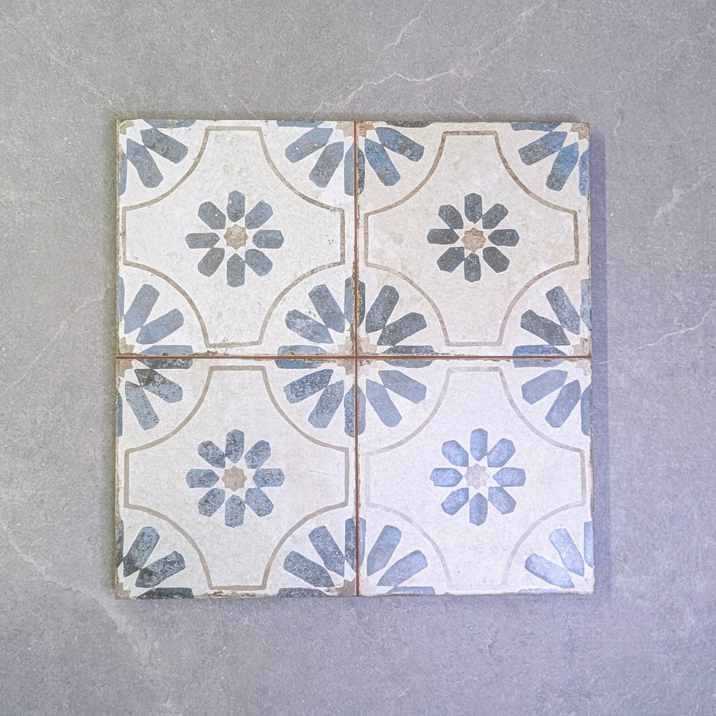 Bouquet Blue Patterned Wall And Floor Tile - SAMPLE