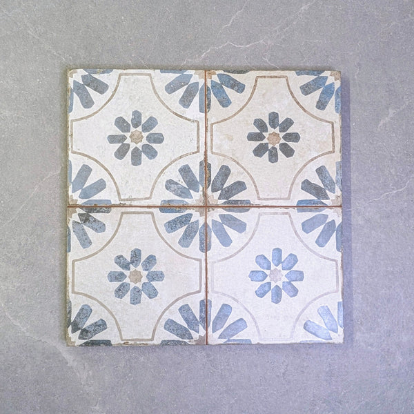 Bouquet Blue Patterned Wall And Floor Tile - SAMPLE