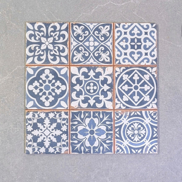 Patchwork Blue Patterned Wall And Floor Tile - SAMPLE