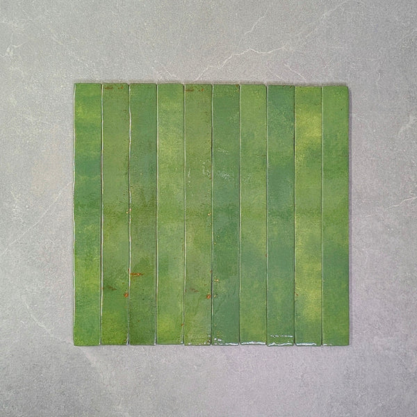 Palette Green Slim Brick Wall Tile