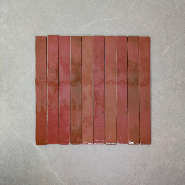 Palette Red Slim Brick Wall Tile