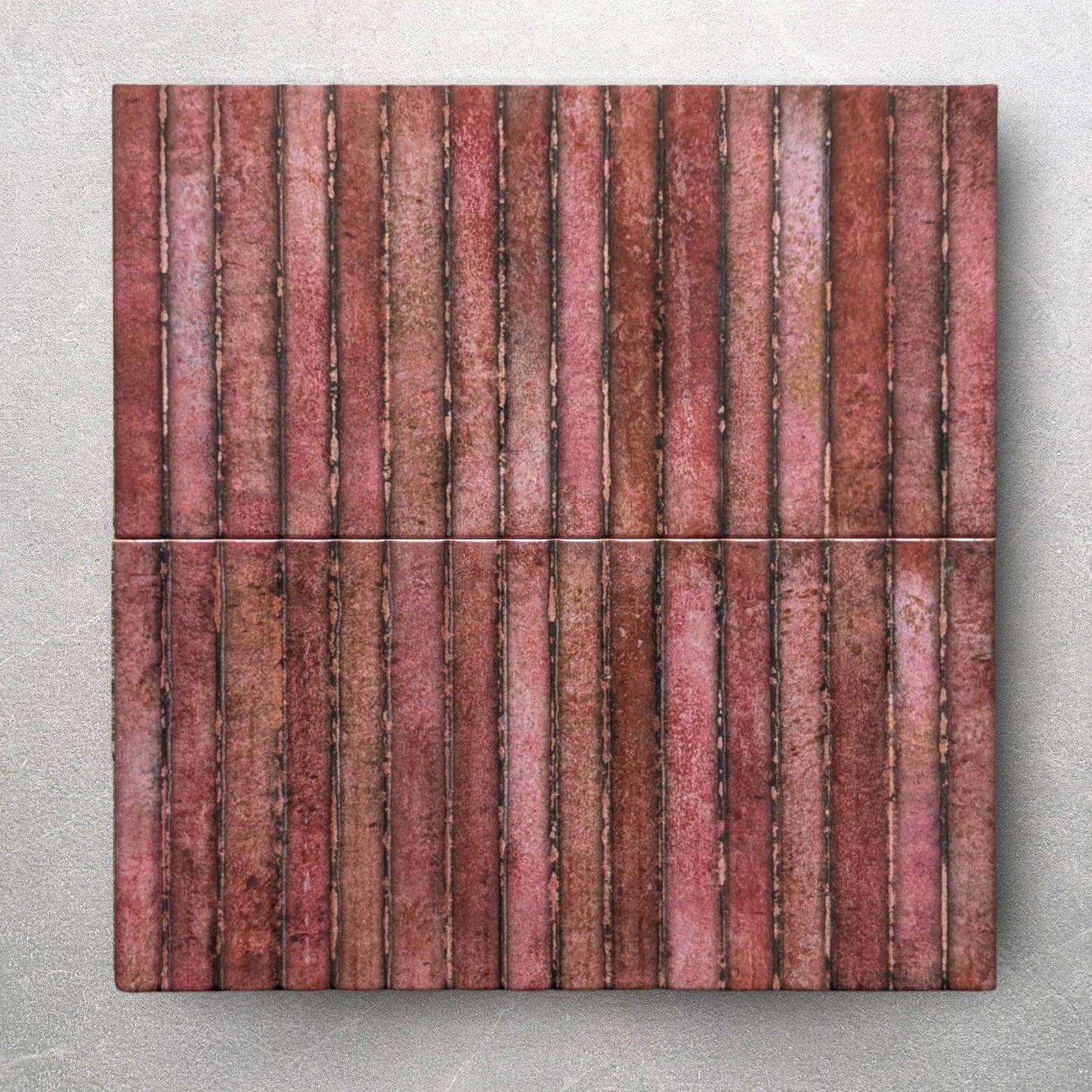 Raphael Mulberry Fluted Wall Tile