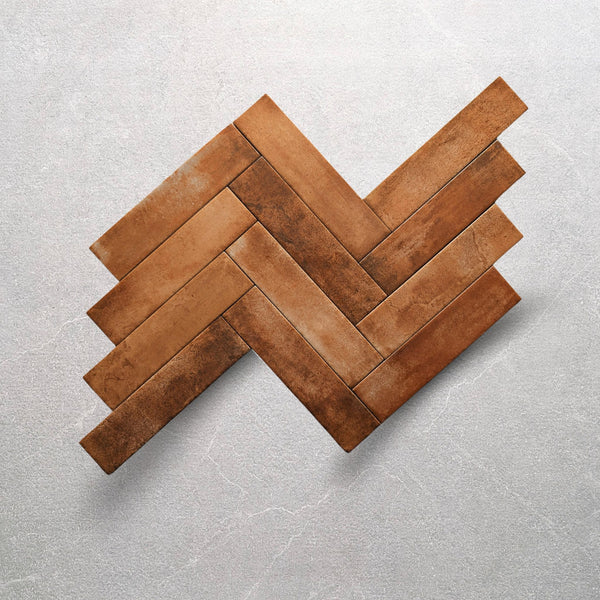 Realm Terracotta Slim Brick Wall Tile