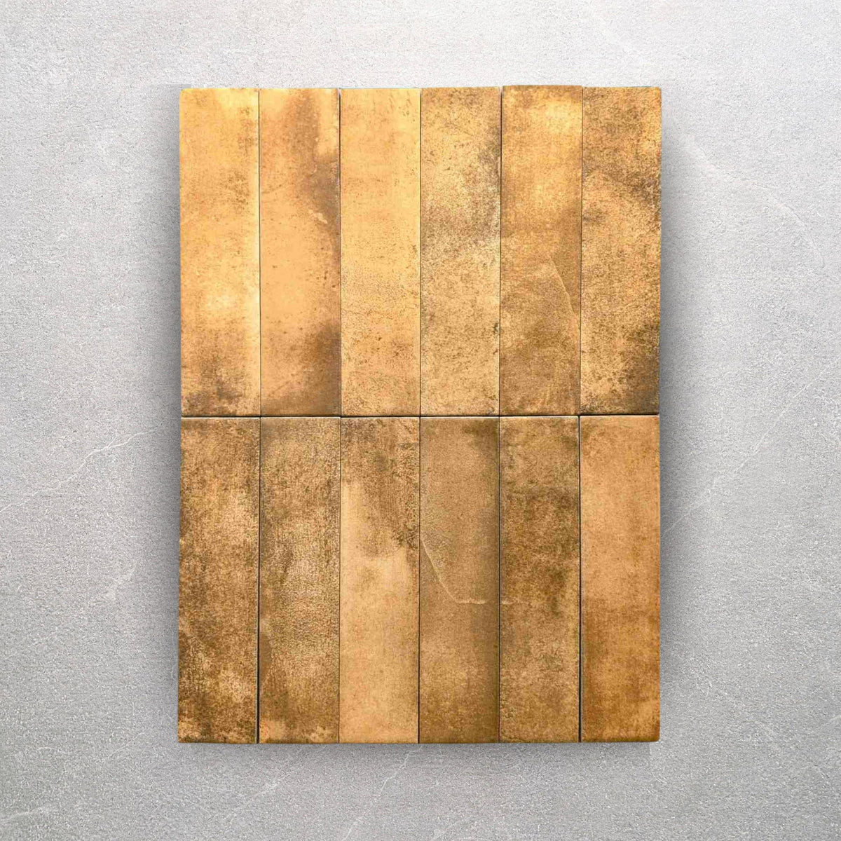 Realm Caramel Slim Brick Wall Tile - SAMPLE