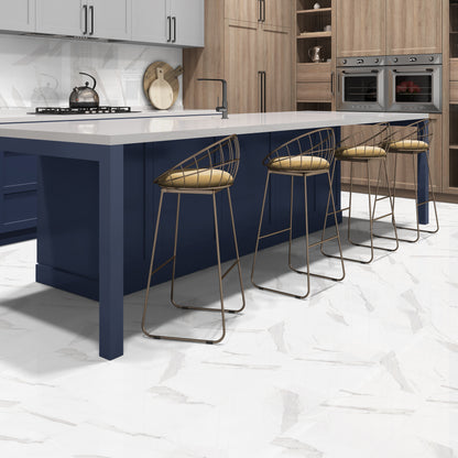 Sanctuary Porcelain White Marble Wall & Floor Tile