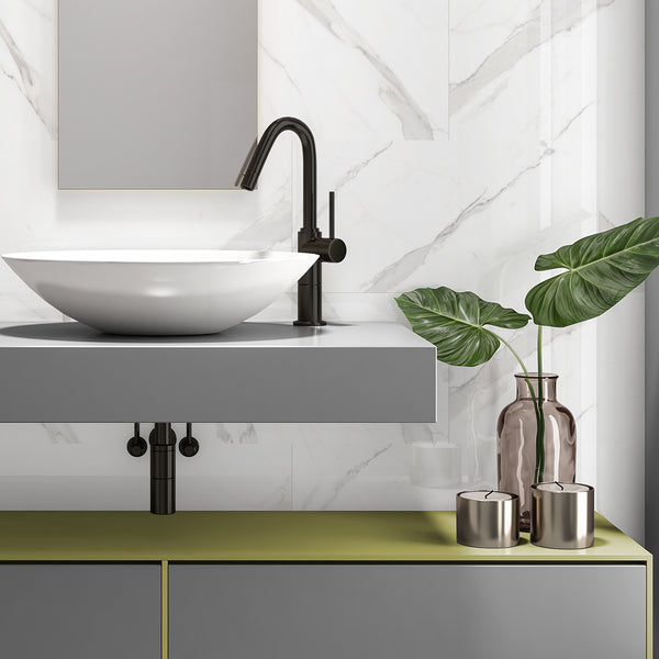 Sanctuary Porcelain White Marble Wall & Floor Tile