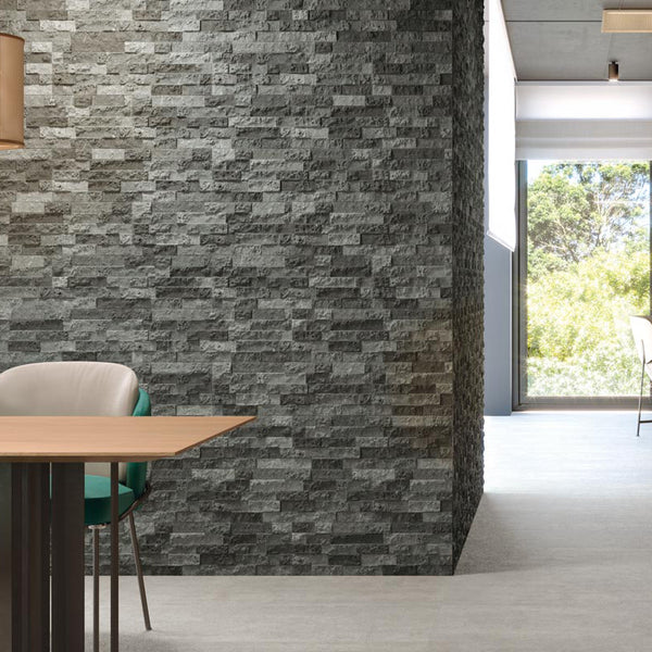Ebro Split Face Dark Grey Wall Tile