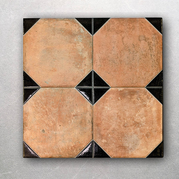 Casa Vita Cotto Nero Deco Terracotta Wall and Floor Tile