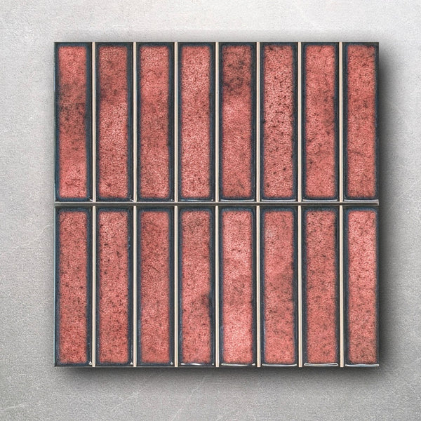 Lotus Red Kit-Kat Ceramic Wall Tile