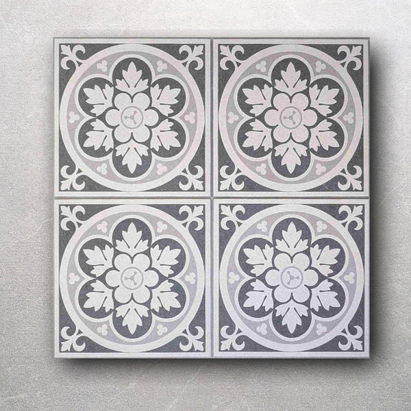 Chapel Dark Grey Victorian Wall and Floor Tile