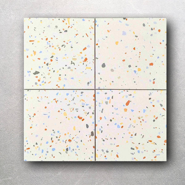 Dapper White Terrazzo Effect Small Wall and Floor Tile