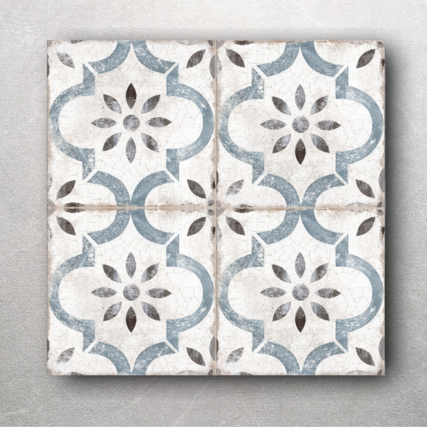 York Blue Victorian Wall And Floor Tile