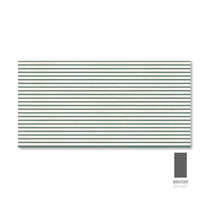 Labyrinth Grey and Green Stripe Wall Tiles