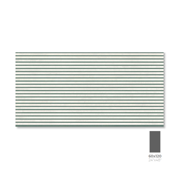 Labyrinth Grey and Green Stripe Wall Tiles