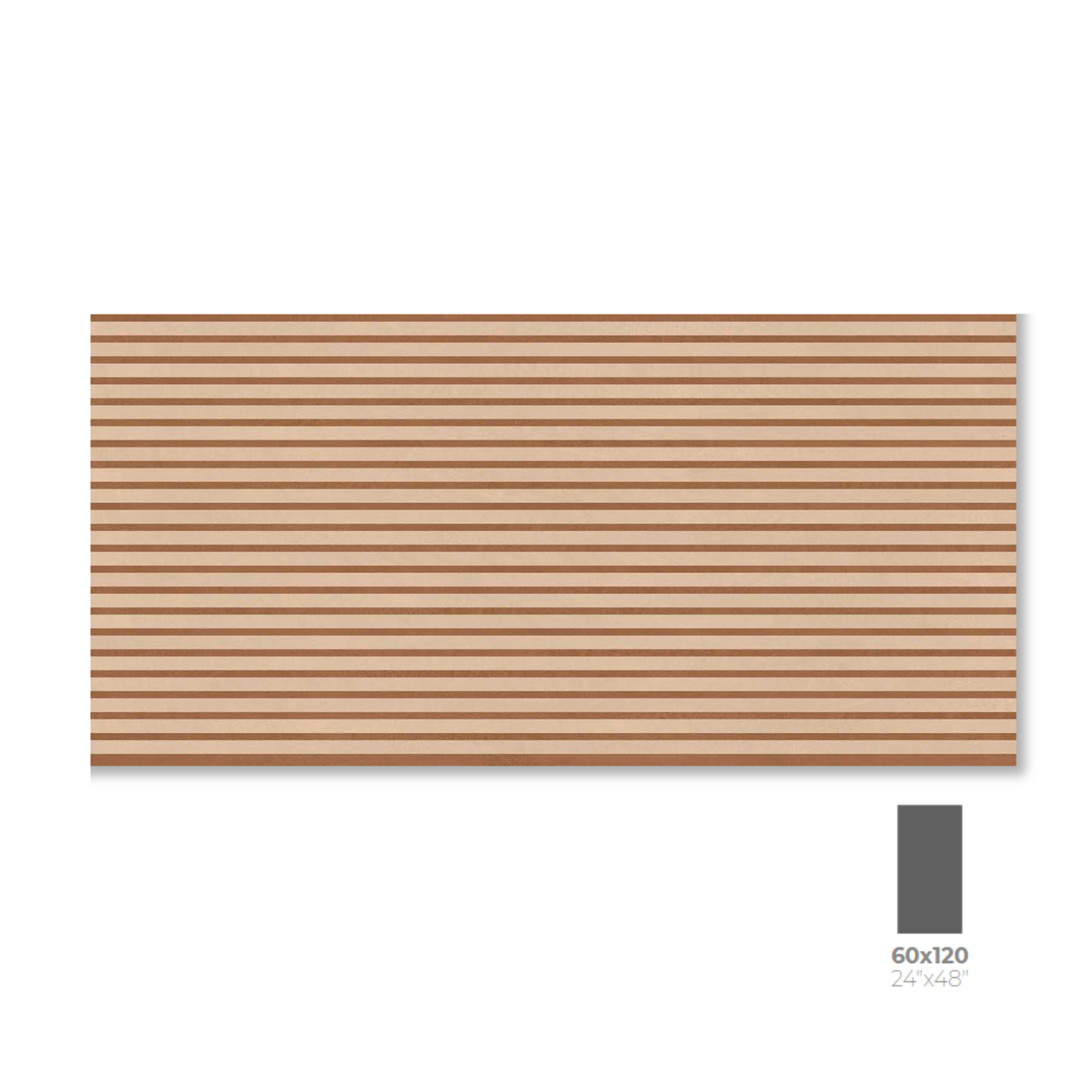 Labyrinth Pink and Terracotta Stripe Wall Tile