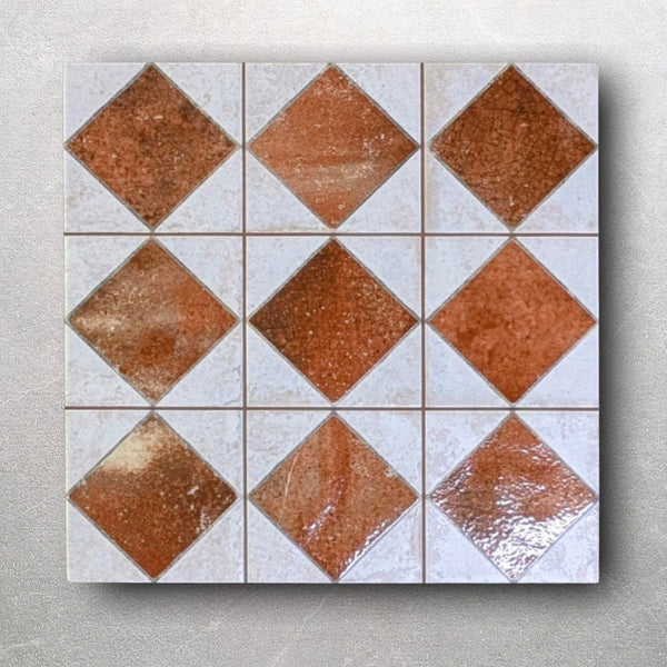 Jewel Terracotta Patterned Wall and Floor Tile