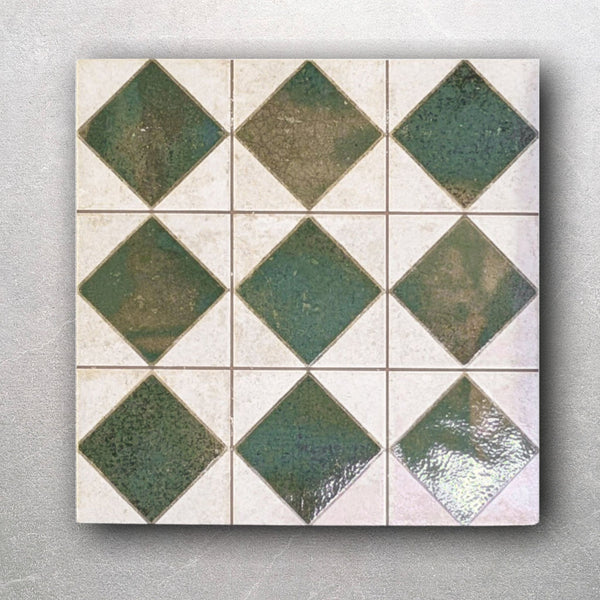 Jewel Green Patterned Wall and Floor Tile