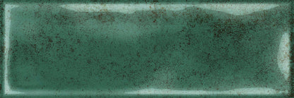 Splash Dark Green Ceramic Brick Shape Wall Tile - SAMPLE