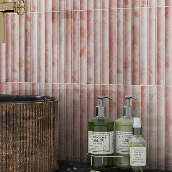 Atelier Wave Rosewood Wall Tile