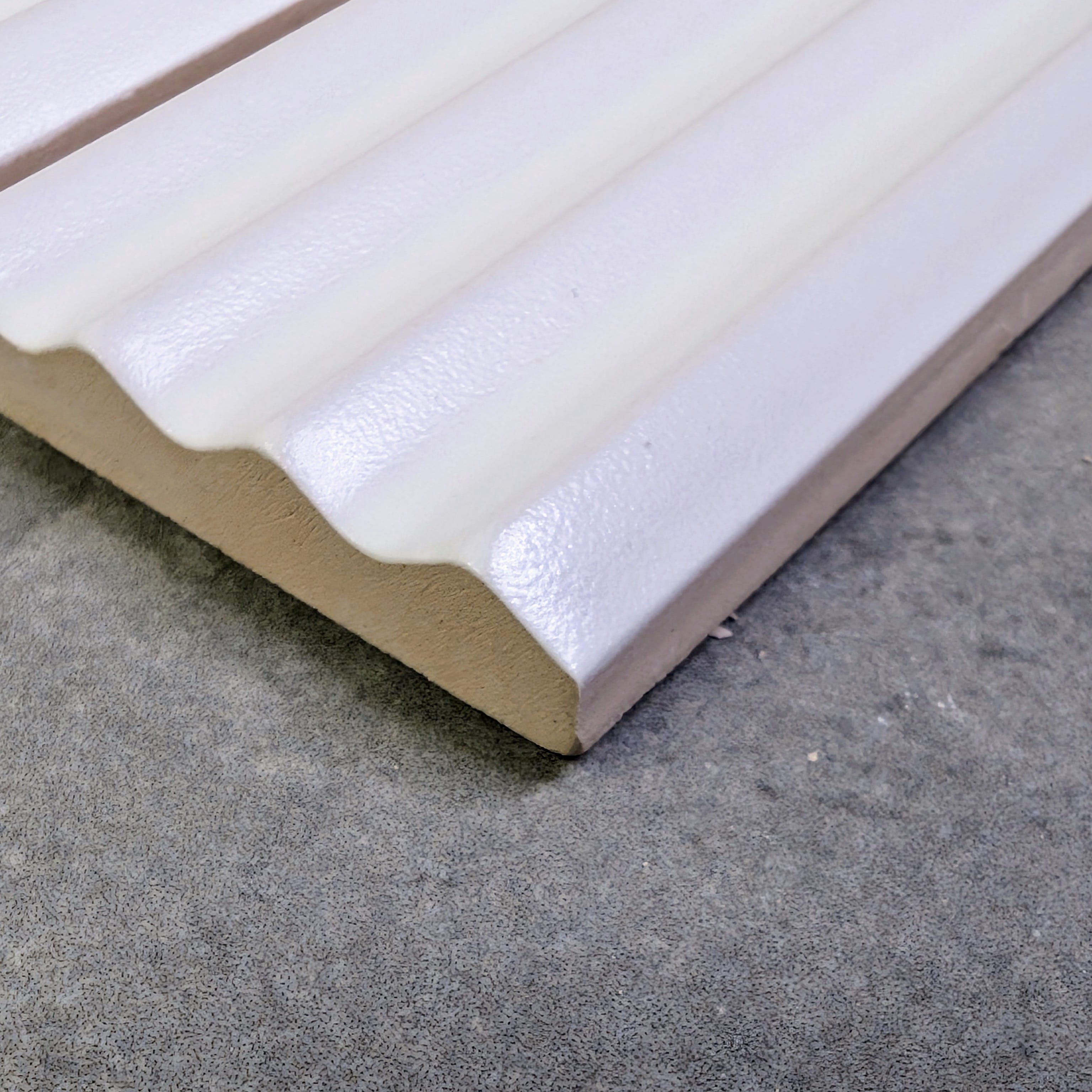 Orbit White Fluted Pointed Wall Tile – Tiles360