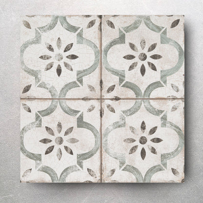 York Sage Green Victorian Wall And Floor Tile