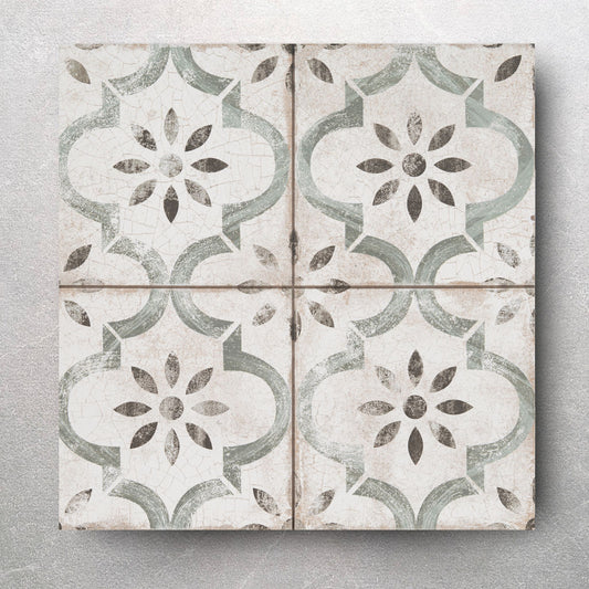 York Sage Green Victorian Wall And Floor Tile
