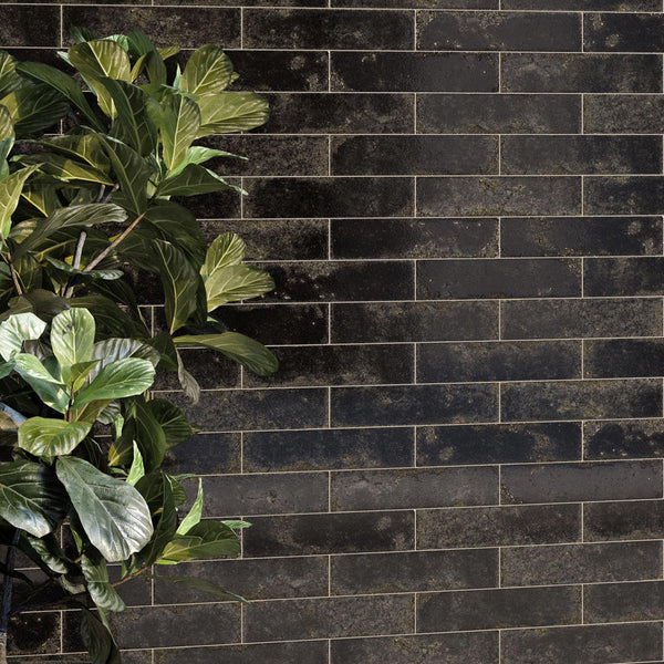 Café Black Brick Shaped Wall Tile