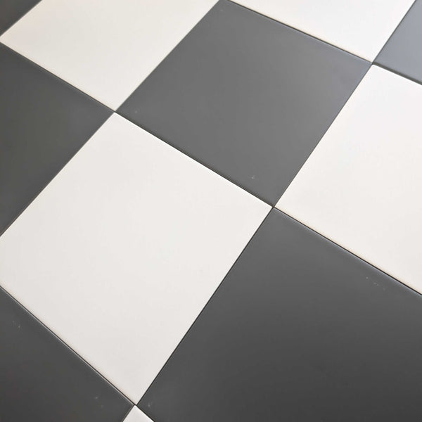 Ealing Chequerboard Black And White Wall & Floor Tiles