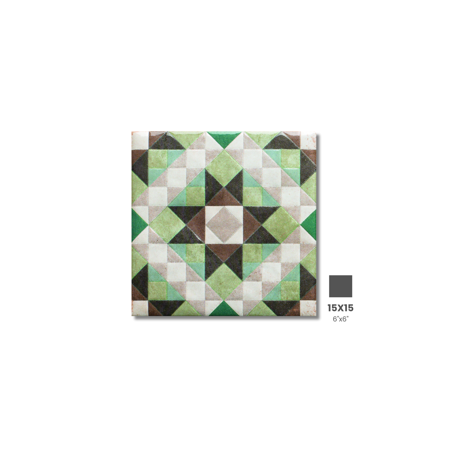 Medina Jade Green Geometric Wall Tile