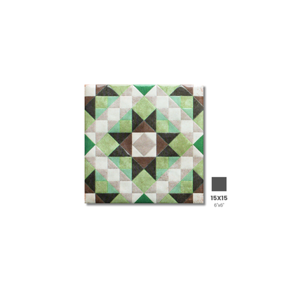 Medina Jade Green Geometric Wall Tile