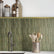 Reeded Gloss Green Wall Tile – Textured Ceramic Backsplash | Tiles360