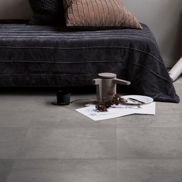 Broadway Dark Grey Stone Effect Floor Tile
