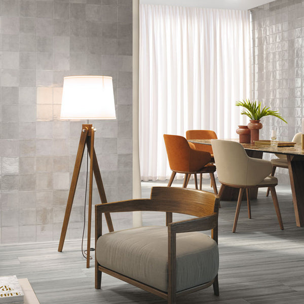 Gemma Silver Grey Square Wall Tile