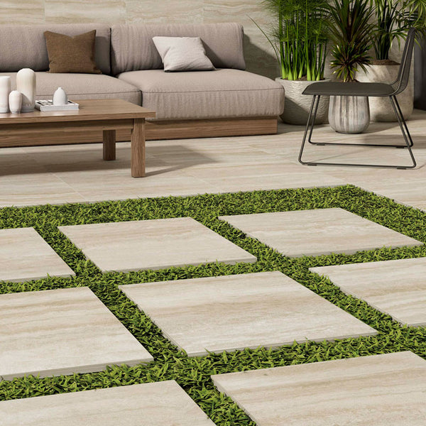 Arrow Cream Outdoor Floor Tile