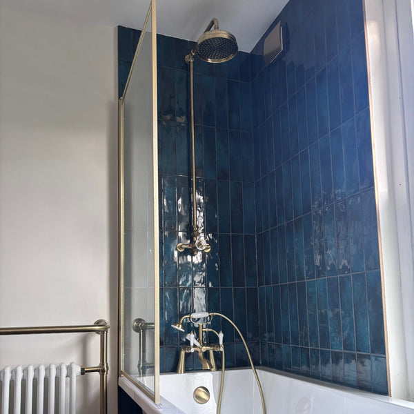 Parker Navy Brick Shape Wall Tile