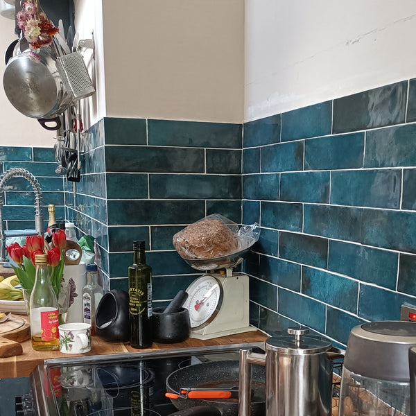 Parker Navy Brick Shape Wall Tile