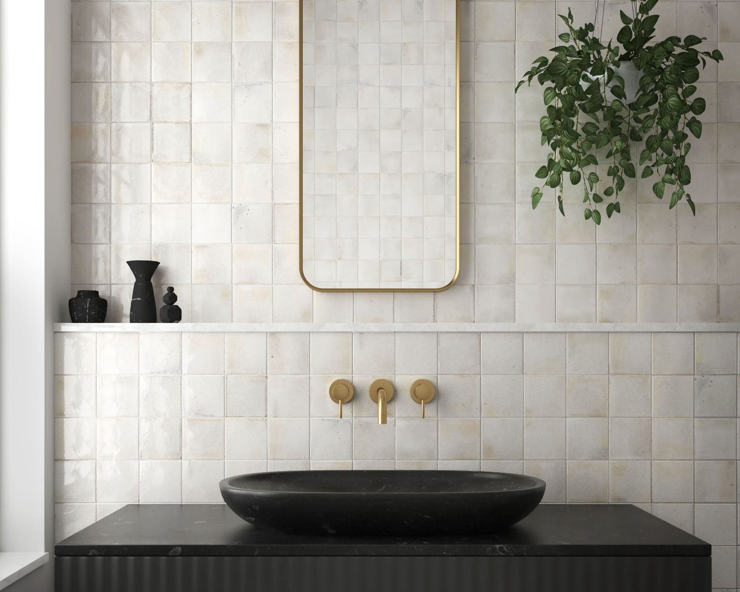 Vietnam White Square Wall Tile - SAMPLE