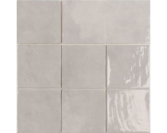 Silver Grey Glossy Retro Square Wall Tiles - Gemma Range |Tiles360