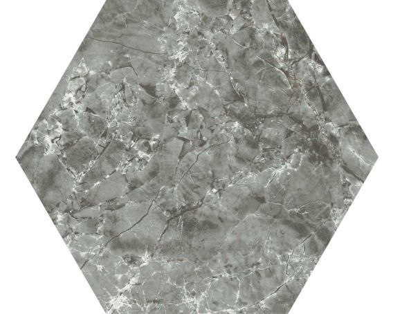 Dark Grey Hexagon Wall and Floor Tile - Lucca Range |Tiles360