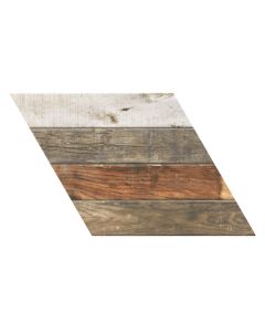 Wood Effect Diamond Chevron Floor Tiles in Brown Tones | Tiles360