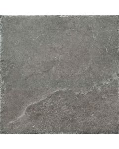Dark Grey 450x450mm Porcelain Indoor or Outdoor Stone Effect Floor Tile |Tiles360