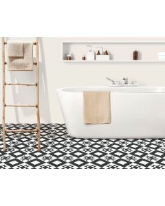 Black vintage decorative wall and floor tile - Century range | Tiles360