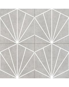 Geometric Patterned Floor in Grey - Consort Range |Tiles360